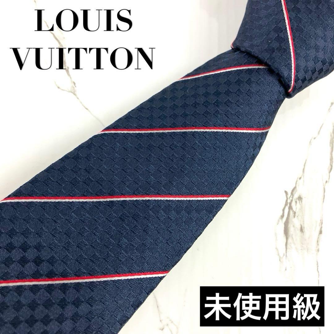 hide　未使用級　現行モデル　ルイヴィトン　ネクタイ　エク　ダミエ　スト