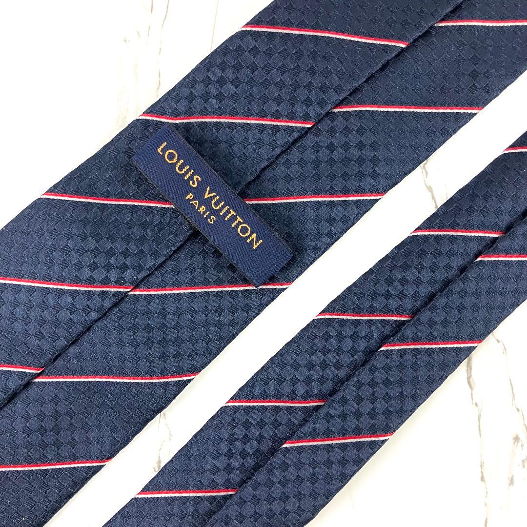 hide　未使用級　現行モデル　ルイヴィトン　ネクタイ　エク　ダミエ　スト