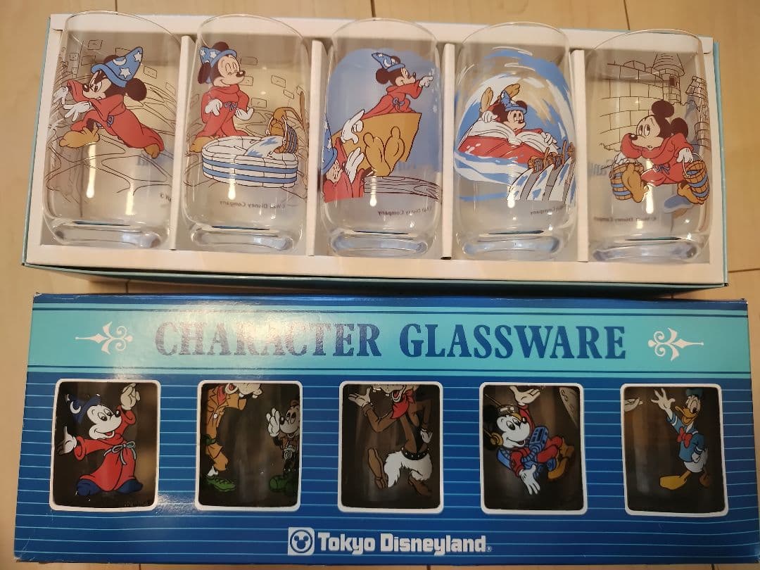 超希少！初期！未使用！当時物！東京ディズニーランド ファンタジアグラスセット 他
