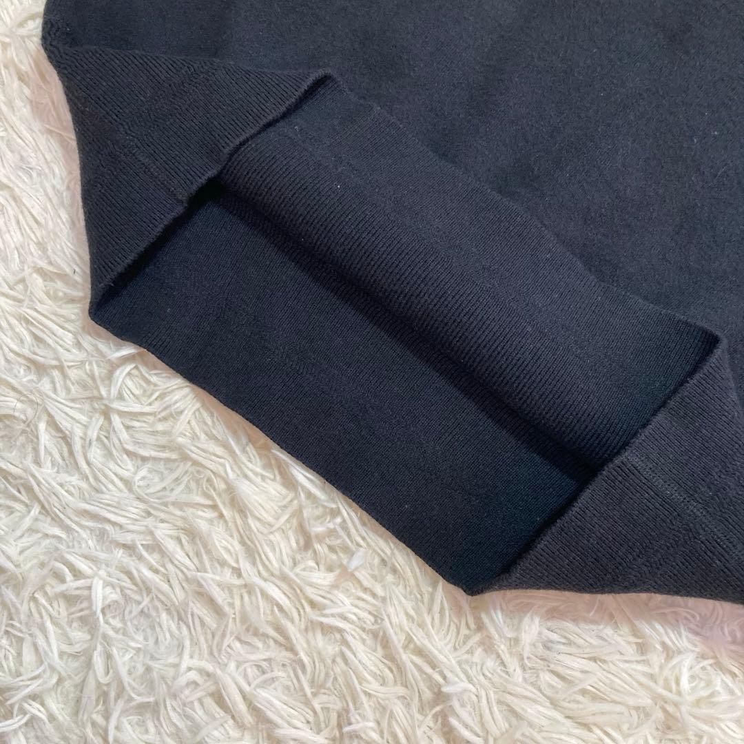 美品　HYKE ハイク　カシミヤニット　黒　クルーネック　ストレッチ性　20AW