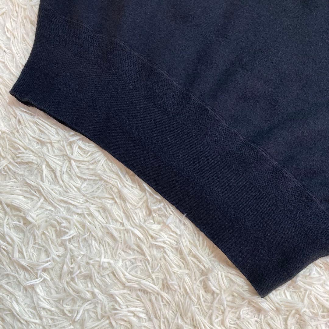 美品　HYKE ハイク　カシミヤニット　黒　クルーネック　ストレッチ性　20AW