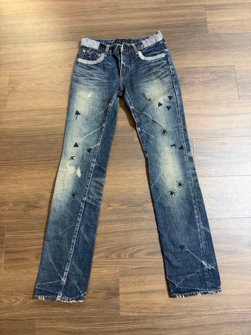 UnderCover 刺繍入りスキニーデニム