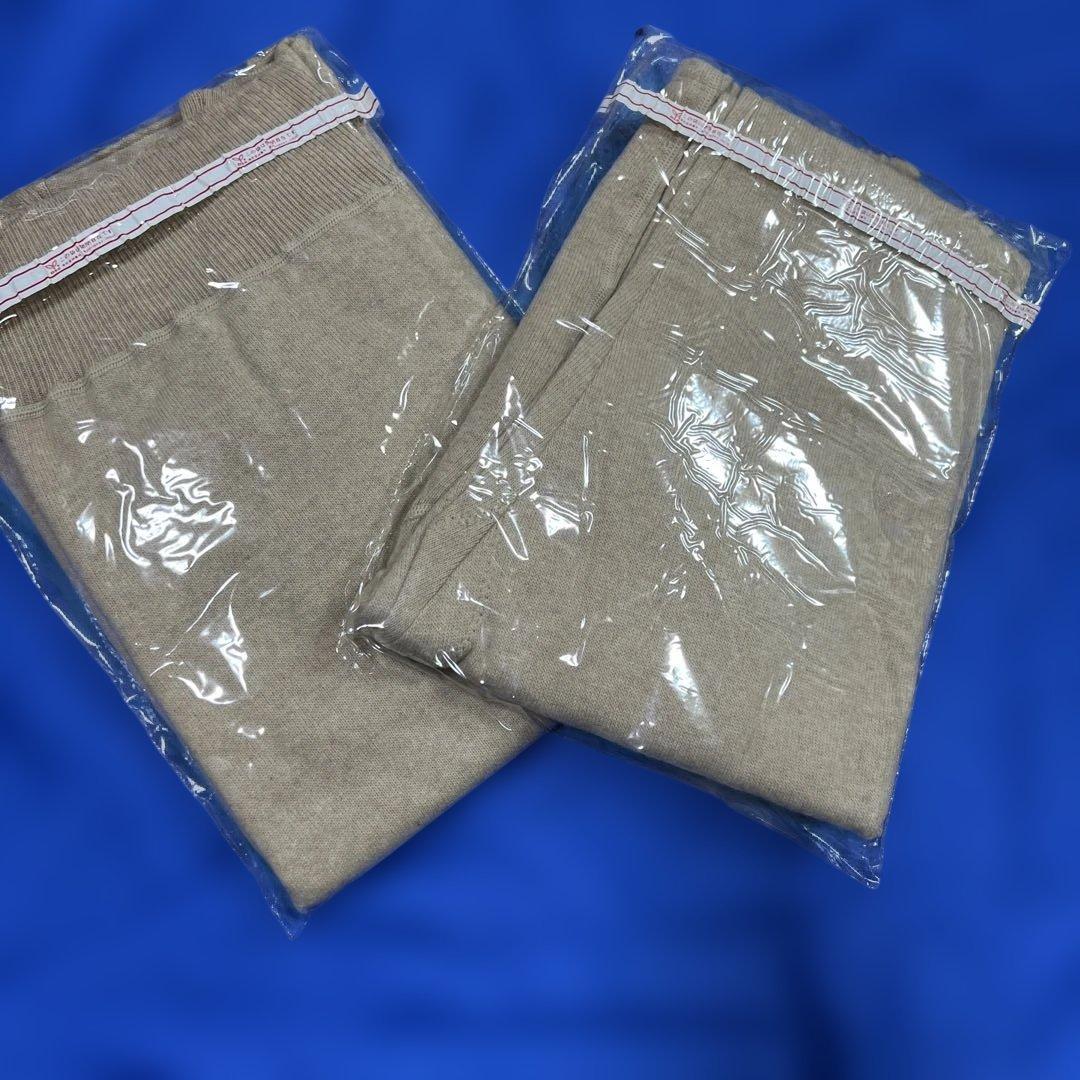 アングル　カシミヤ　肌着　上下　L