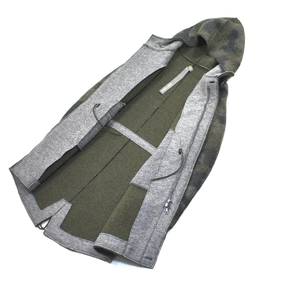 定７万 美品 イタリア製 スイスクリス 圧縮ウール モッズコート M-51 迷彩