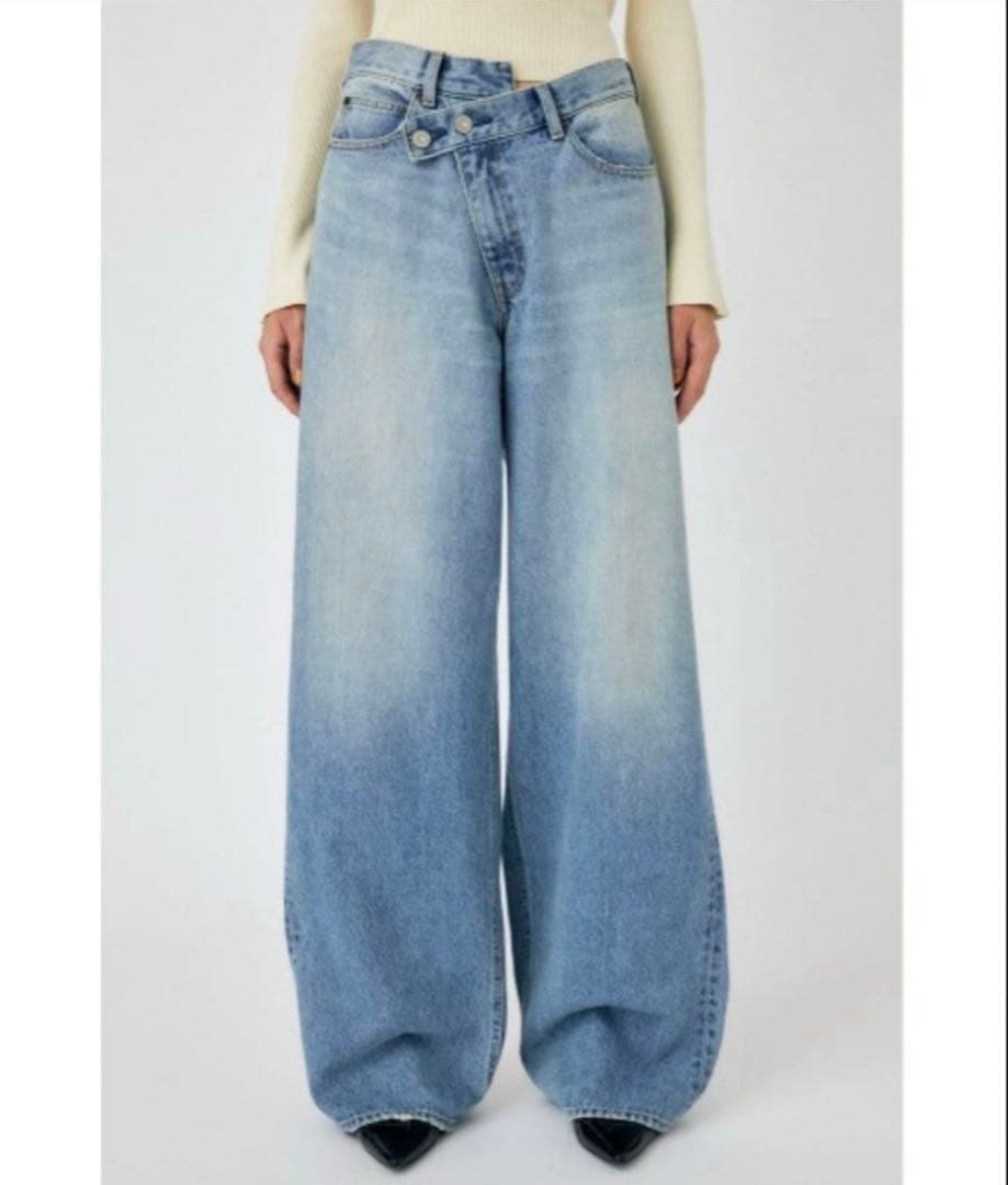 パンツ MOUSSY CROSS WAIST WIDE STRAIGHT 1