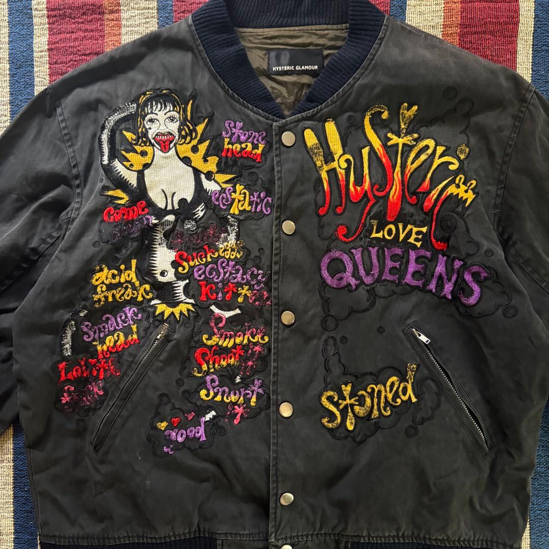 激レア80's HYSTERIC GLAMOURアーカイブ刺繍スナップジャケット