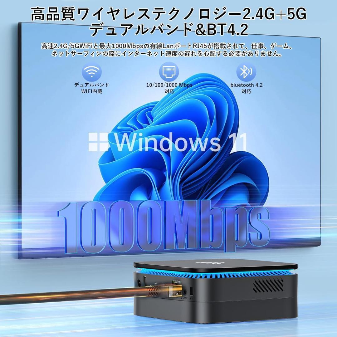 【R1590-117-370】ミニpc n100 mini pc　ミニパソコン