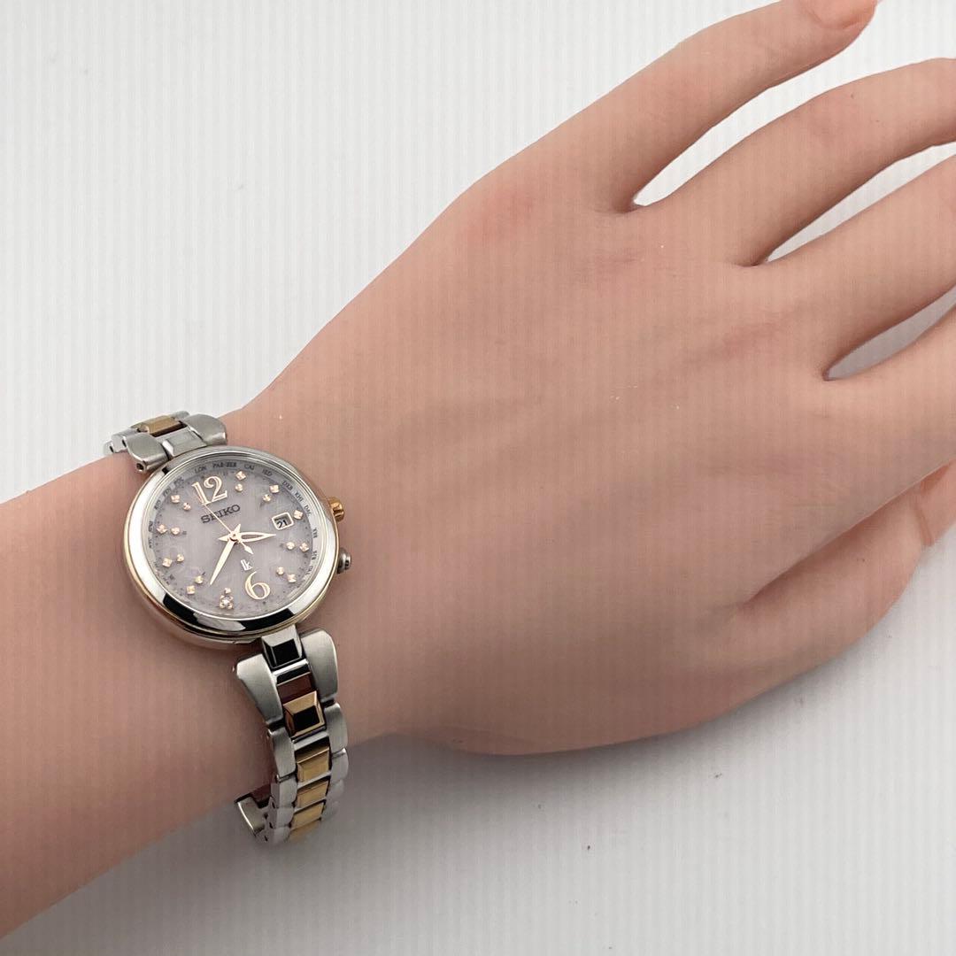 5254　セイコー　ルキア　ダイヤモンド　チタン　電波ソーラー　腕時計