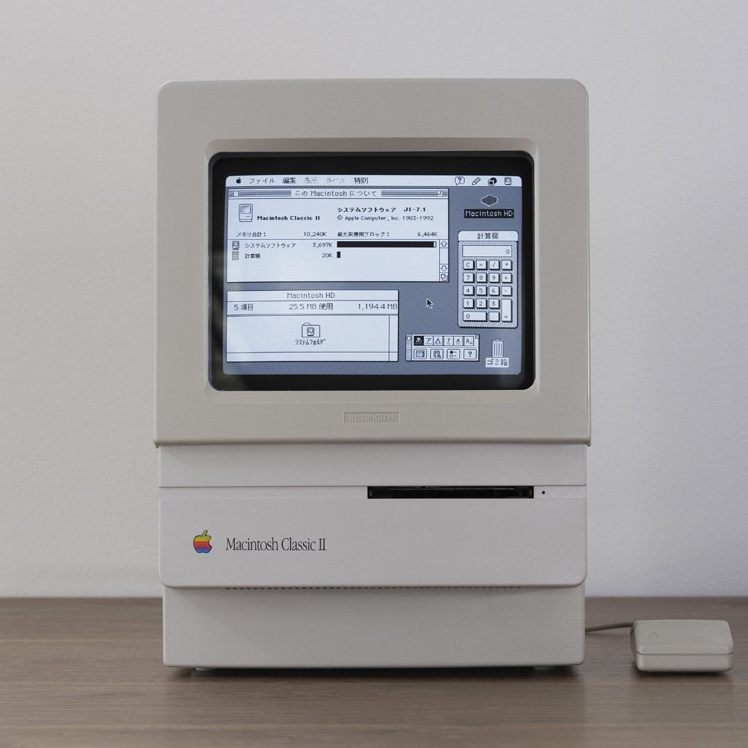 Apple Macintosh Classic II 動作美品 ＋ 角マウス