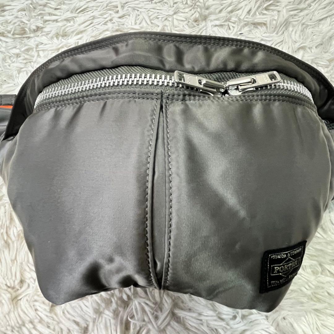 美品✨ポーター タンカー ウエストバッグ ショルダー L シルバーグレー