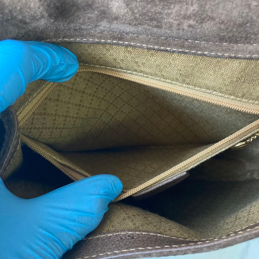 [希少] GUCCI オールドグッチ ボディバッグ ホースビット ブラウン