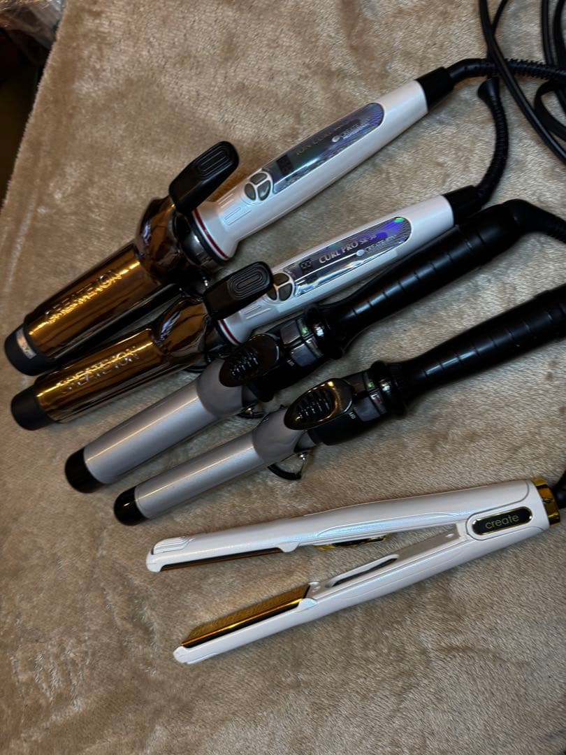カールアイロン 45、38、32、25、ストレートアイロン セット