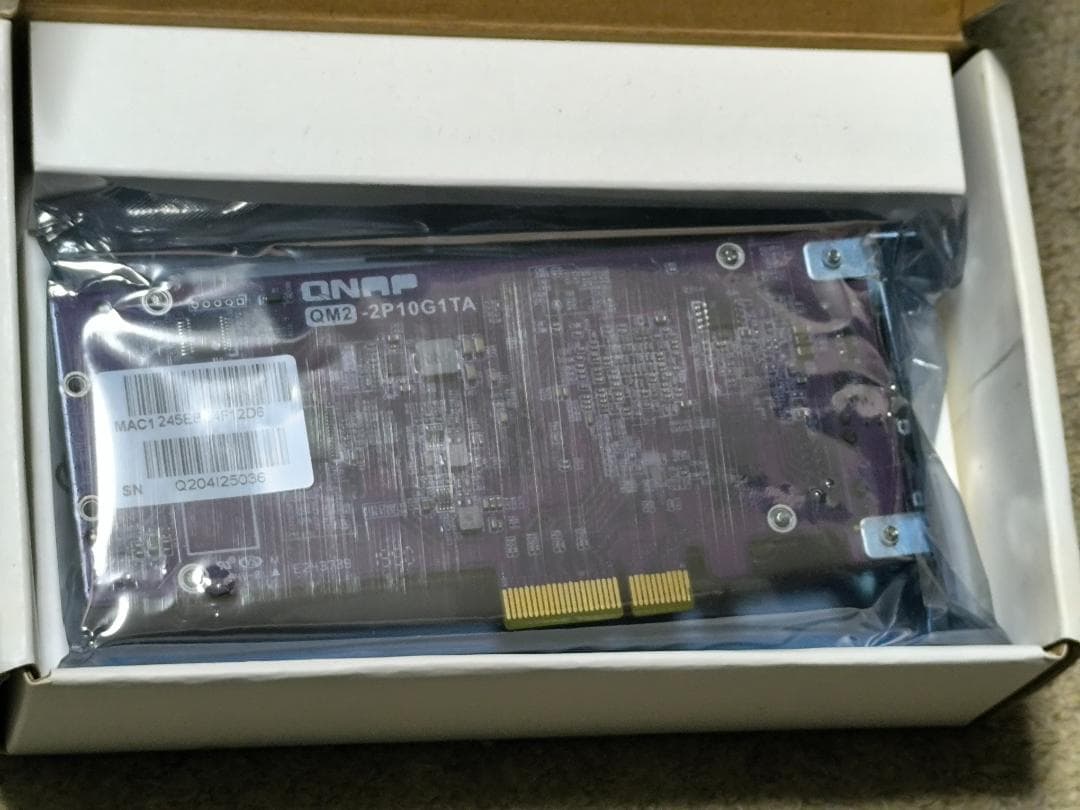 新品未開封QNAP QM2-2P10G1TA 拡張カード M.2×2 10G×1