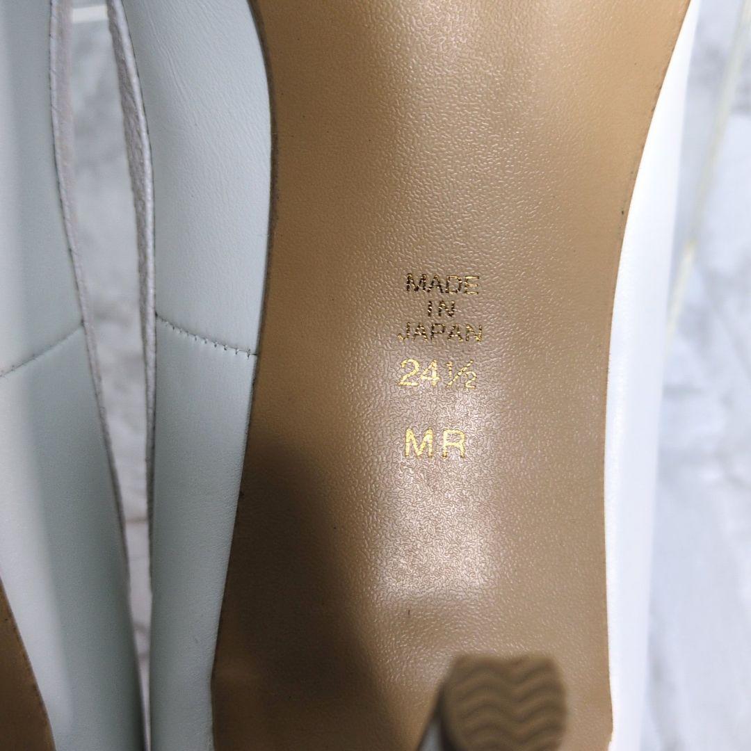 DIANA　パンプス　スタッズ　ホワイト　ハイヒール　ピンヒール　レザー　本革