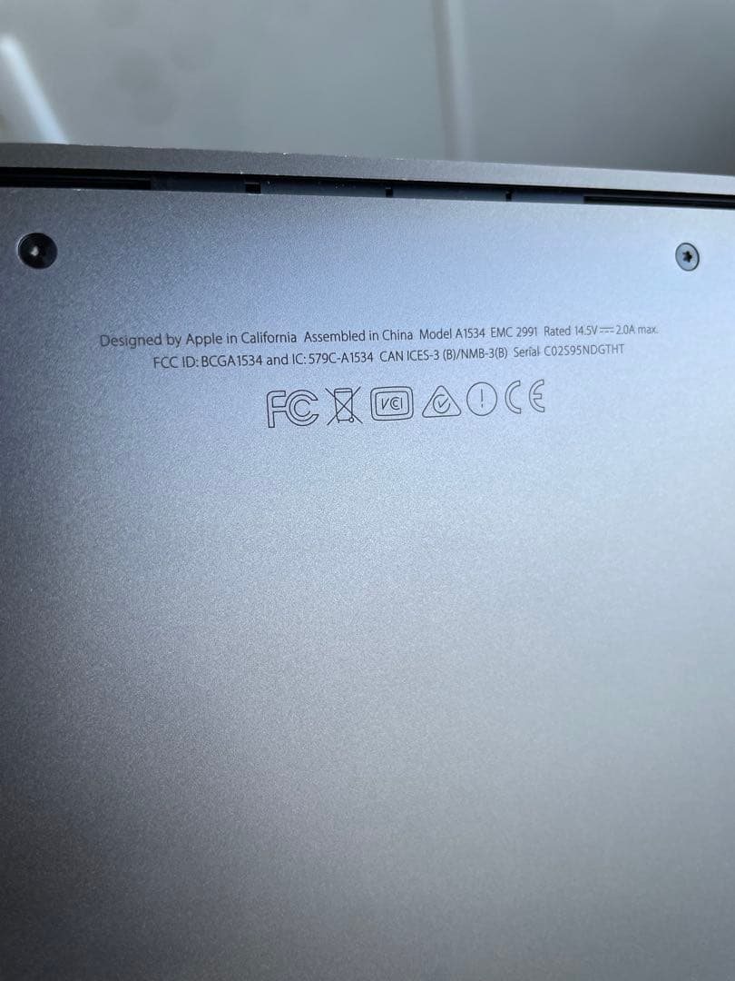 Apple MacBook 12インチ Early 2016 スペースグレイ