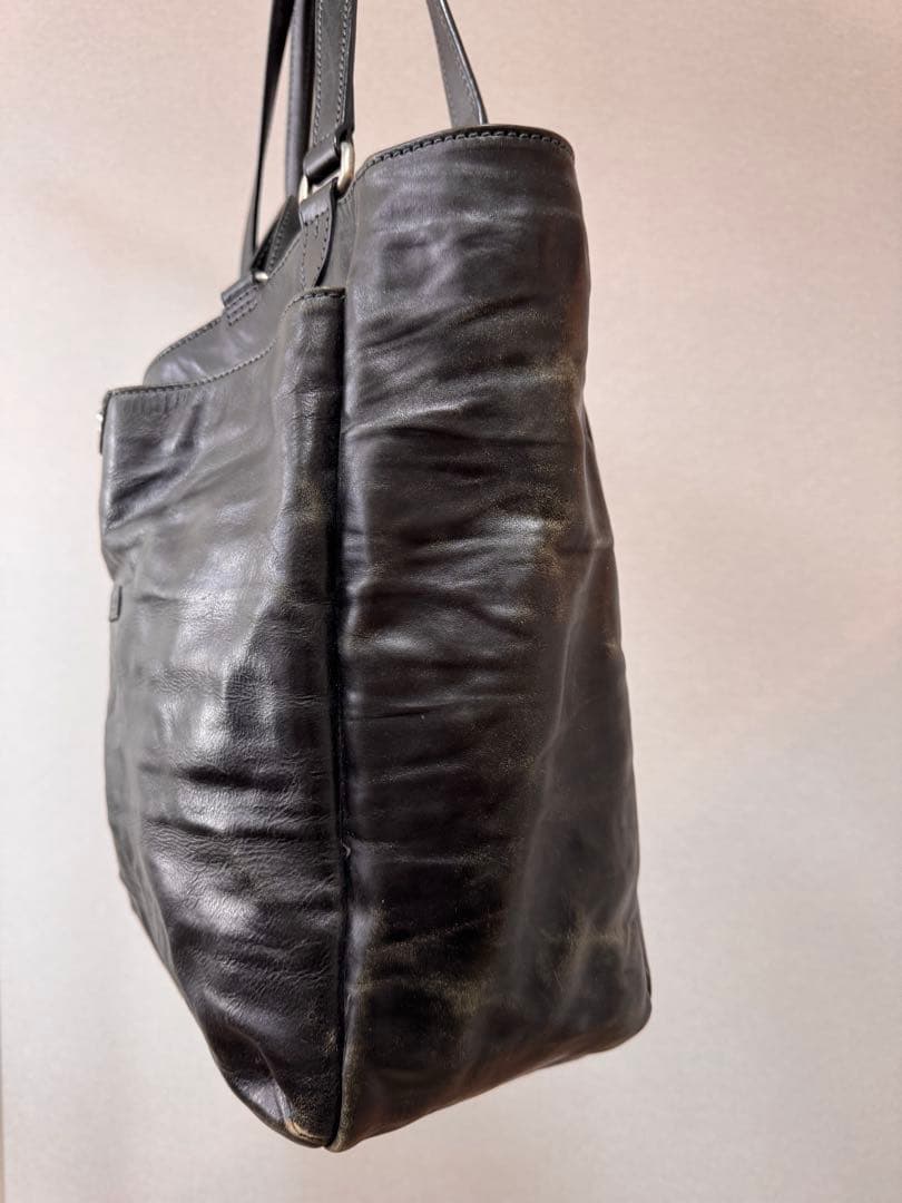 Daniel&Bob イタリア製 本革 レザートートバッグ 黒 肩掛け可