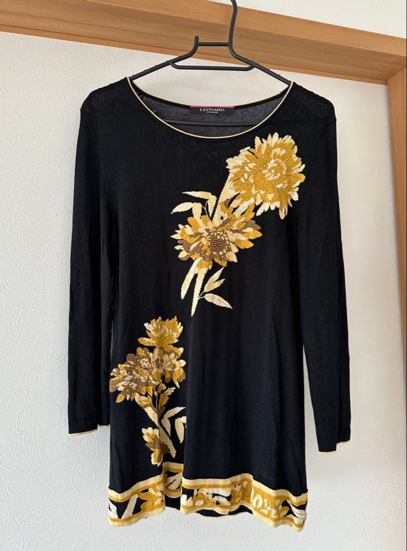 k*a様 LEONARD レオナール　 ラインストーン セーター 38