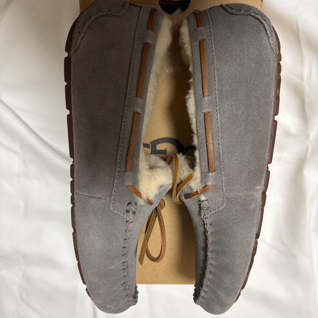 【未使用】UGG モカシン ムートン グレー系 25