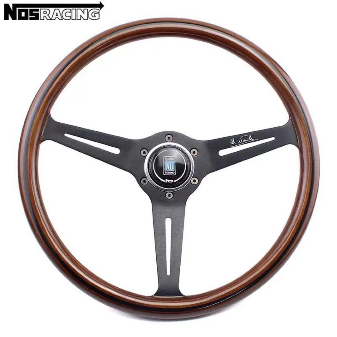 Nardi 14インチ クラシック ウッド ステアリング車ハンドル