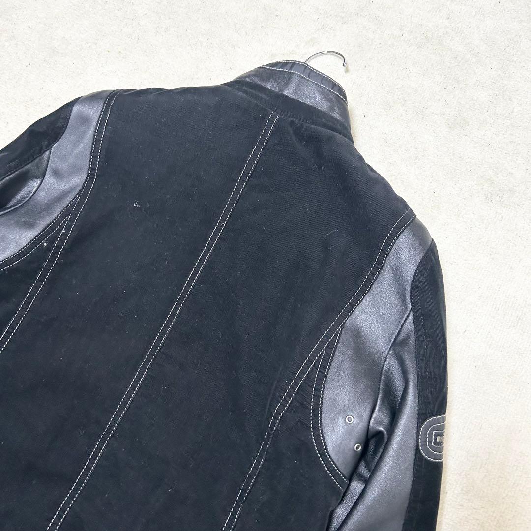 美品　バーバリーブラックレーベル　レザージャケット　ライダース　ノバチェック