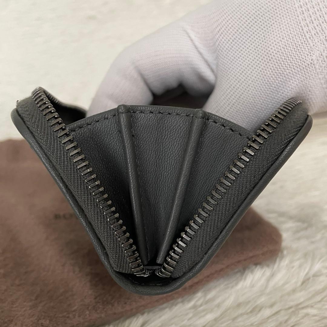 【美品】ボッテガヴェネタ インテレチャート カードケース レザー グレー 保存袋