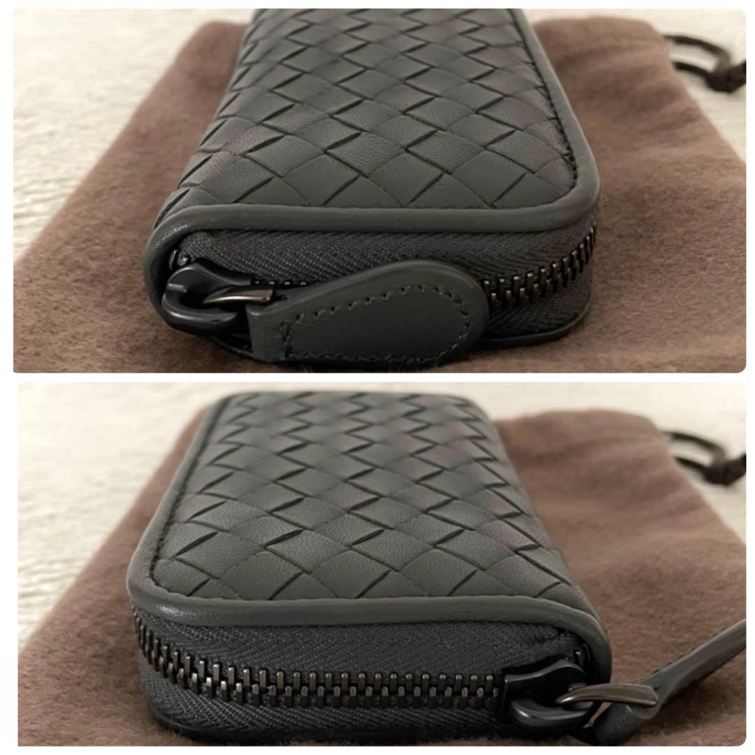 【美品】ボッテガヴェネタ インテレチャート カードケース レザー グレー 保存袋