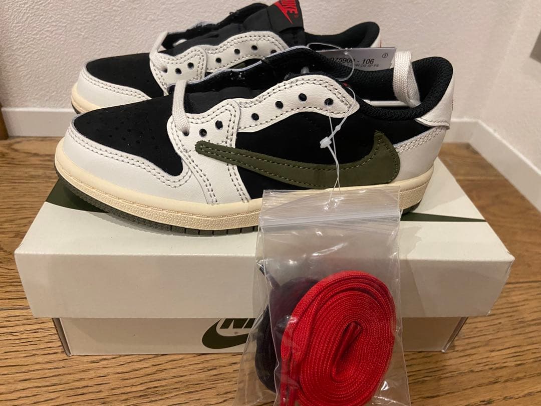 スニーカー AIR JORDAN1 TRAVIS SCOTT PS Olive 17.5cm