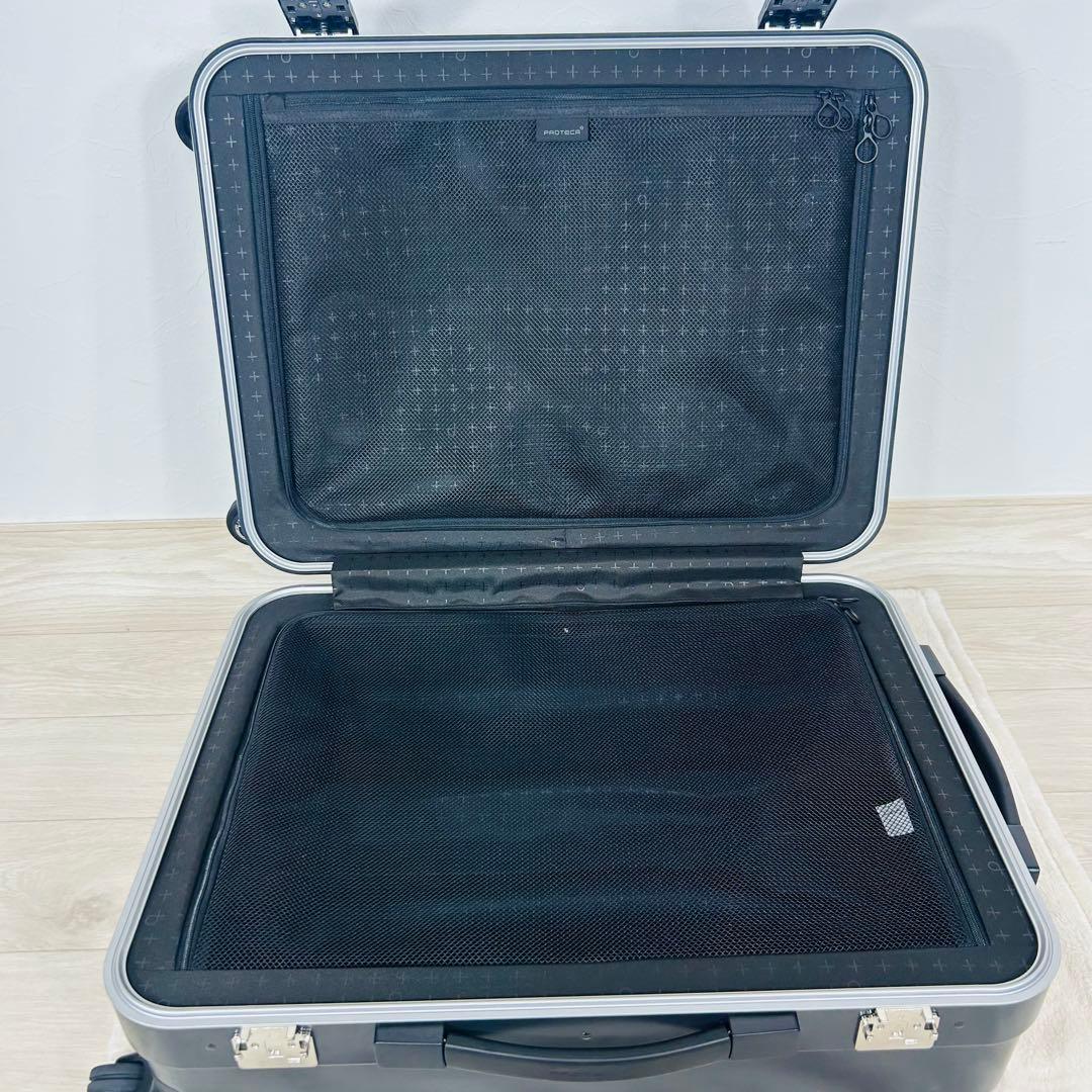 美品✨エース　プロテカ　スーツケース チェッカーフレーム 54L ガンメタリック