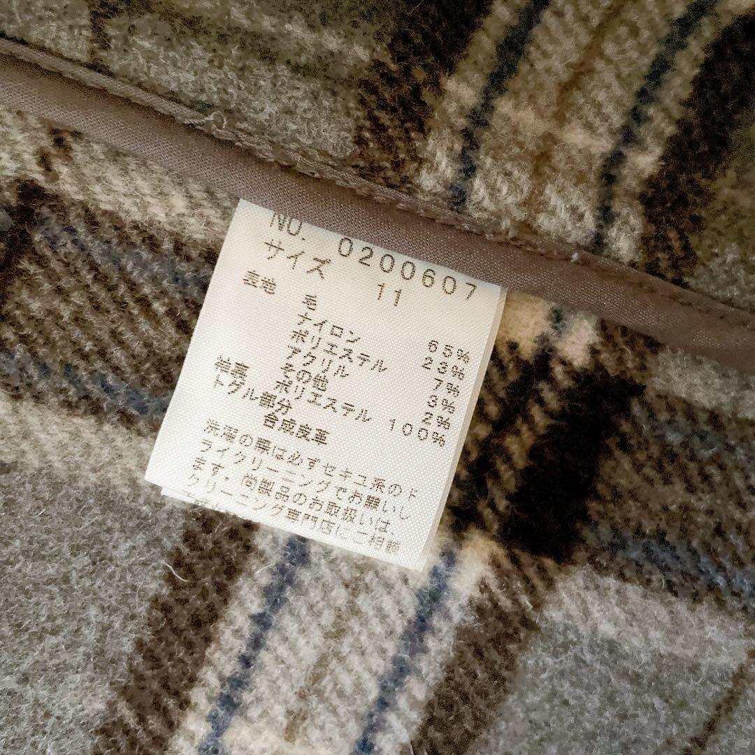 イーストボーイ グレー ダッフルコート イタリア製生地 Lサイズ