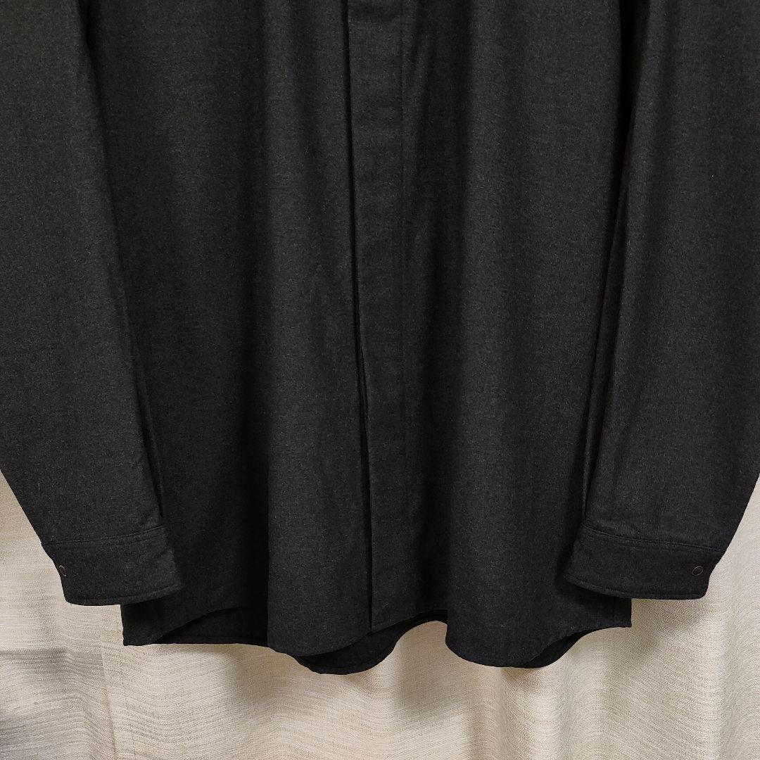 オーラリー ウールフリングフランネルクロスシャツ 4