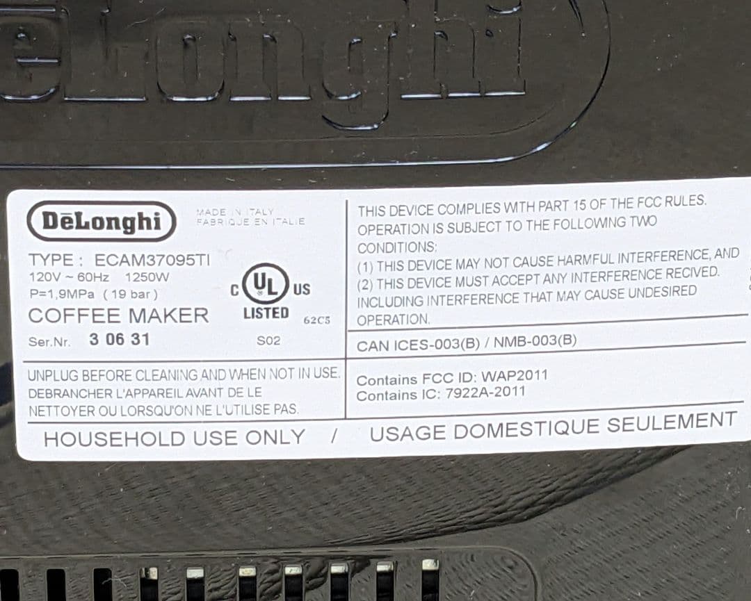 De'longhi Dinamica plus　ECAM35055B＋機能