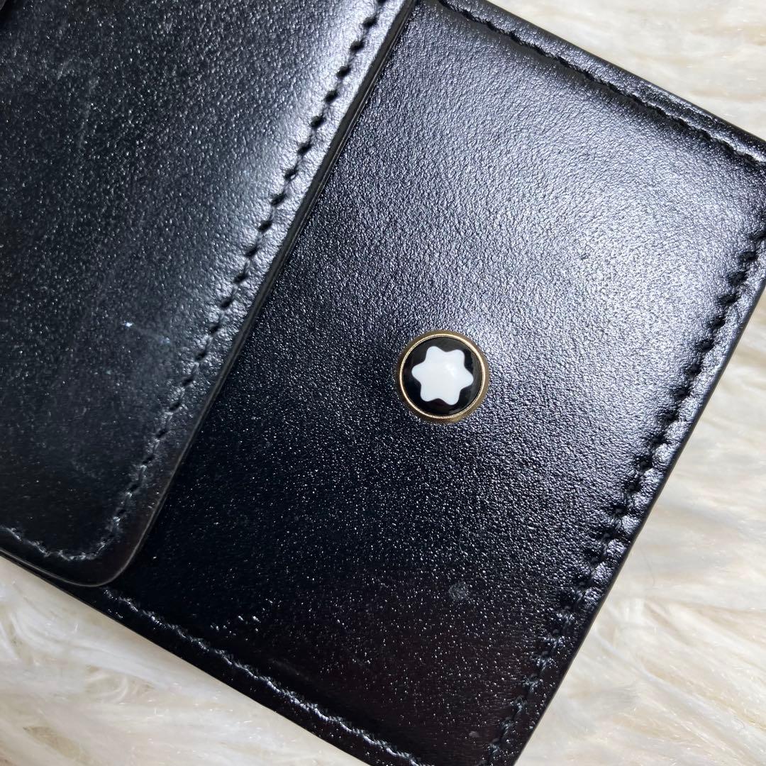 【良品】 モンブラン ペンケース 3本用 レザー ブラック