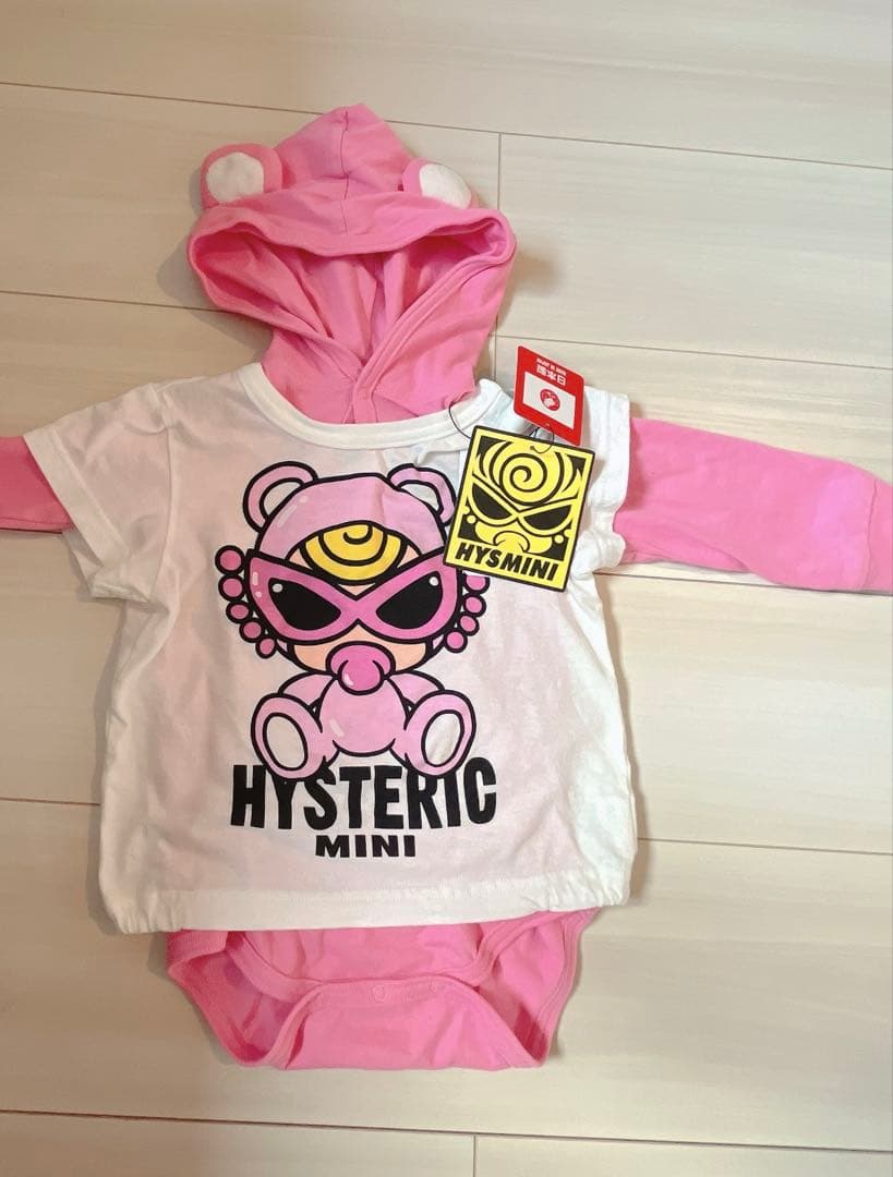 ヒスミニ くま ロンパース ピンク 2way ☆