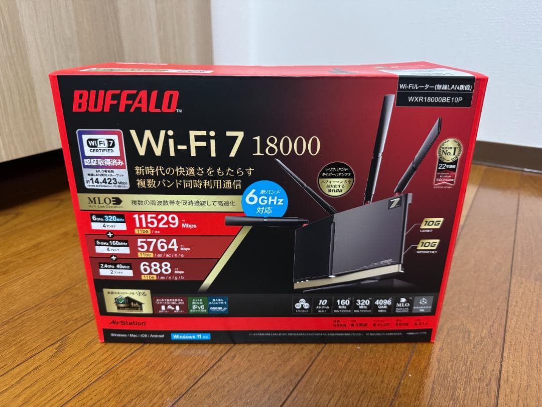 バッファロー BUFFALO WXR18000BE10P Wi-Fi 7ルーター