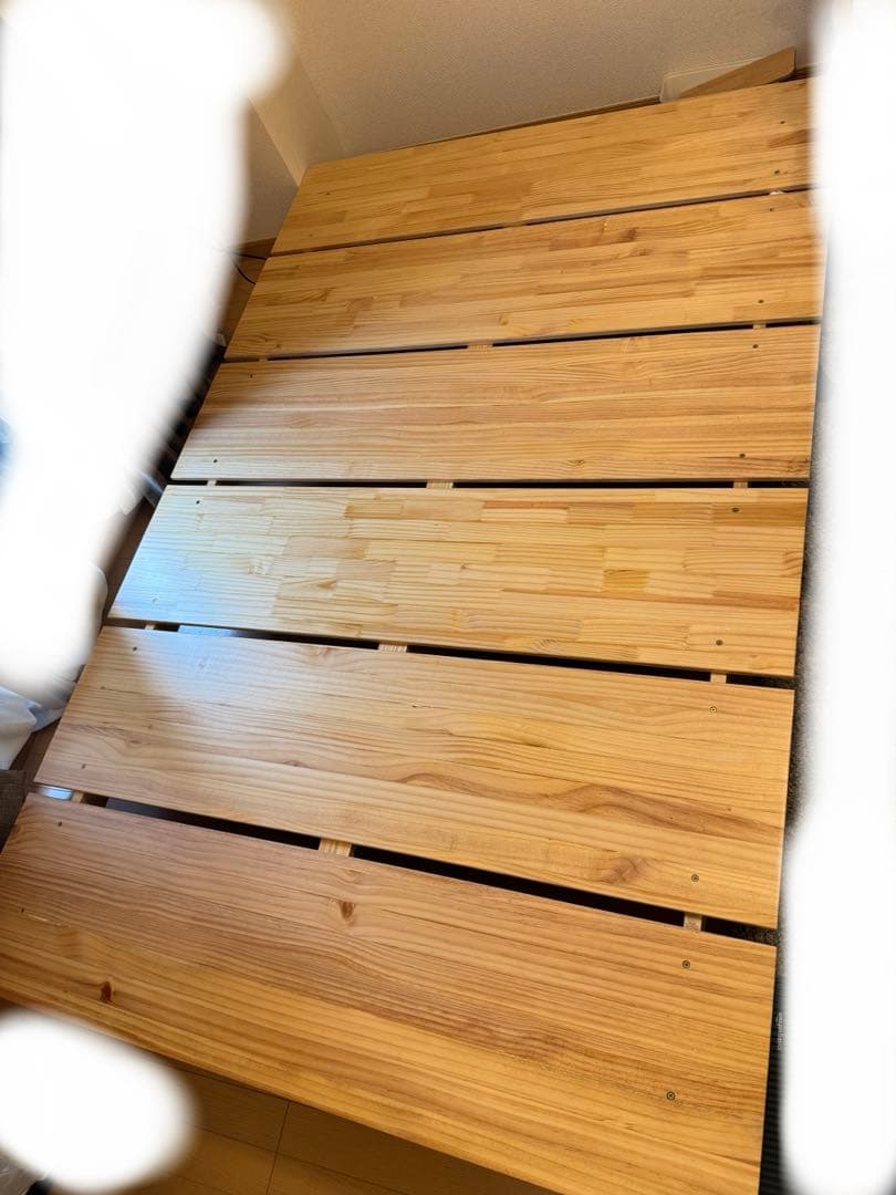 【本日まで】　LOWYA [セミダブル] すのこベッドロータイプ