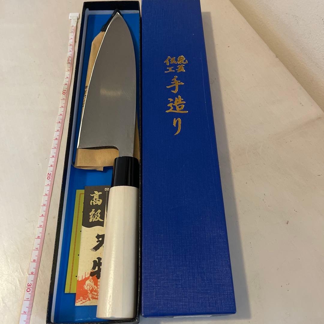 高級出刃包丁 白紙1号鋼　本霞 最後の１本　6寸　180mm