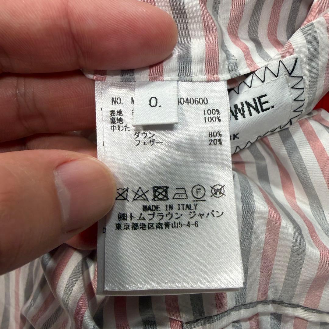 トムブラウン　コーデュロイ　ダブル　ダウンジャケット　0　金ボタン　レッド