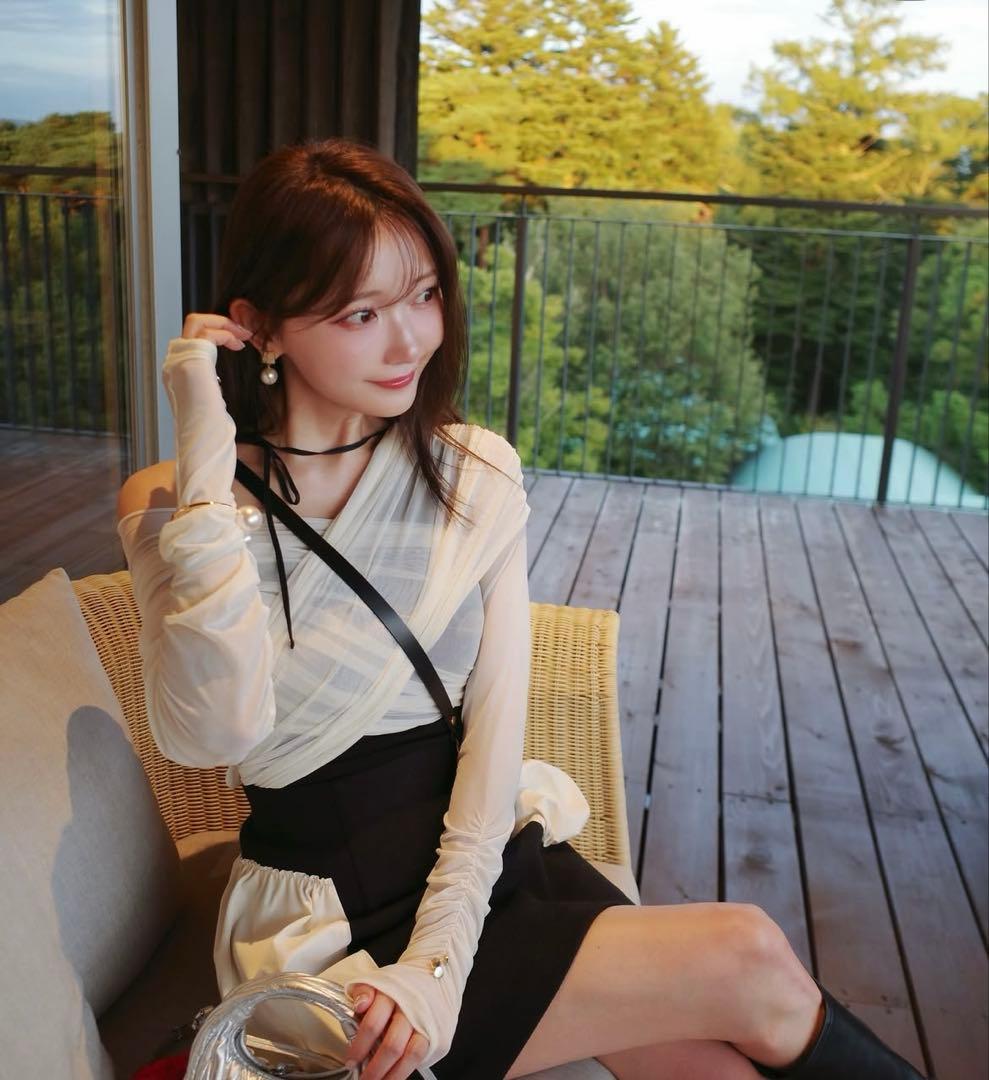 トップス crayme Hagoromo Tulle Tops black