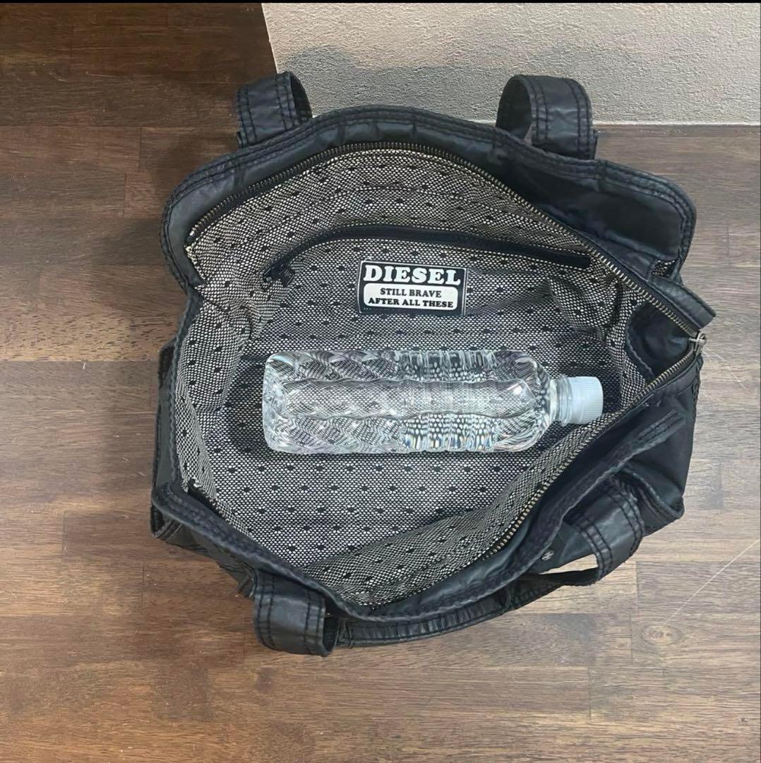 ディーゼル　アーカイブメタルロゴ　ミニボストンバッグ　y2k ハンドバッグ