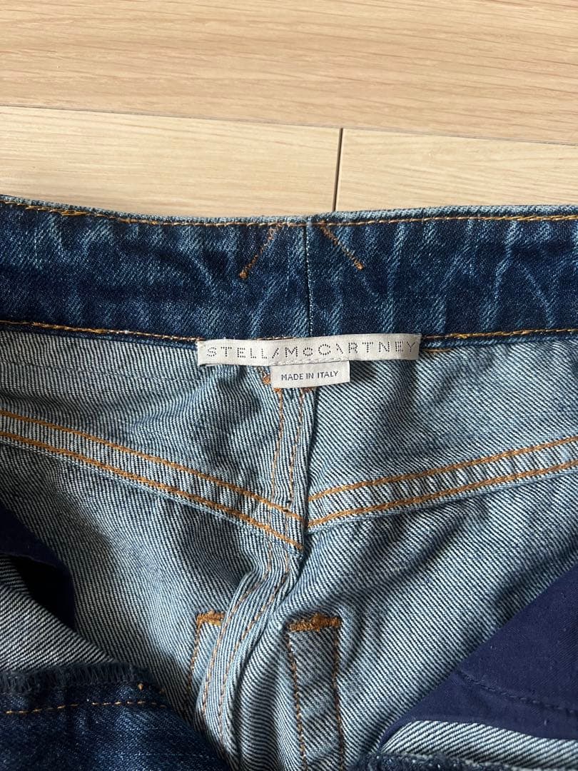 ステラマッカートニー レース ハイライズ ストレートジーンズ