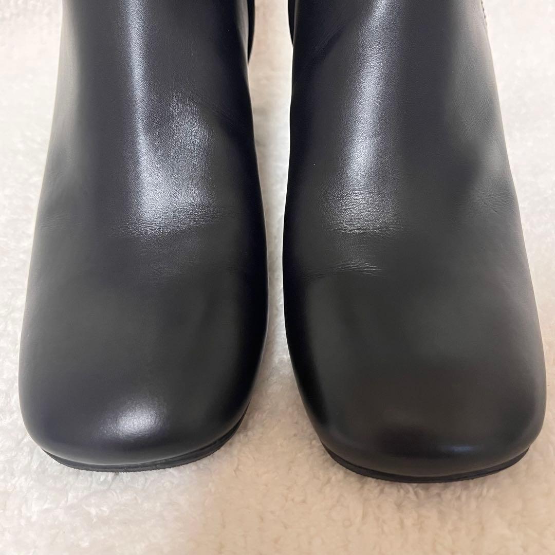 【PELLICO】極美品 ショート ブーツ ブラック サイドジップ 35