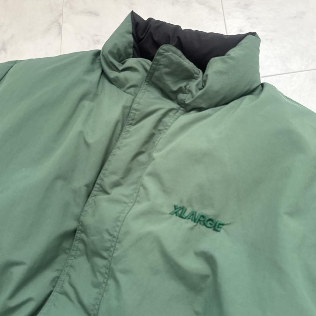 XLARGE リバーシブル ダウンジャケット グリーンブラック XL
