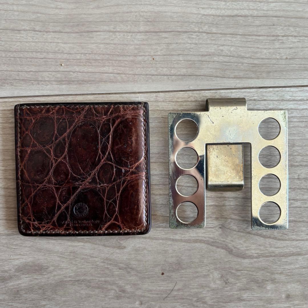 エアロコンセプト AERO CONCEPT マネークリップ クロコダイル 本革