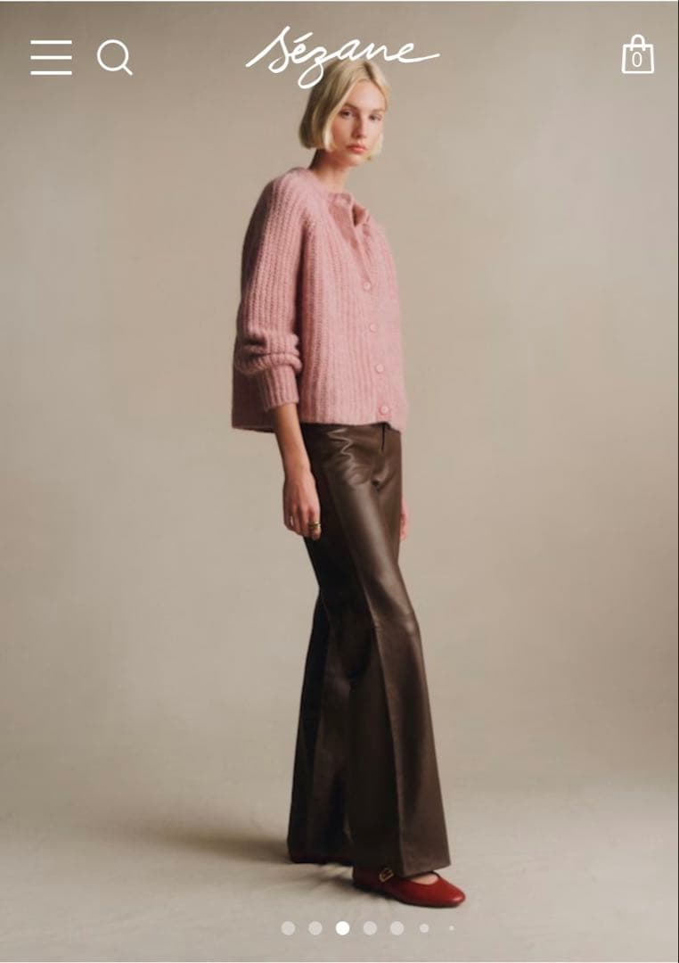 【美品】sezane EMILE カーディガンピンク