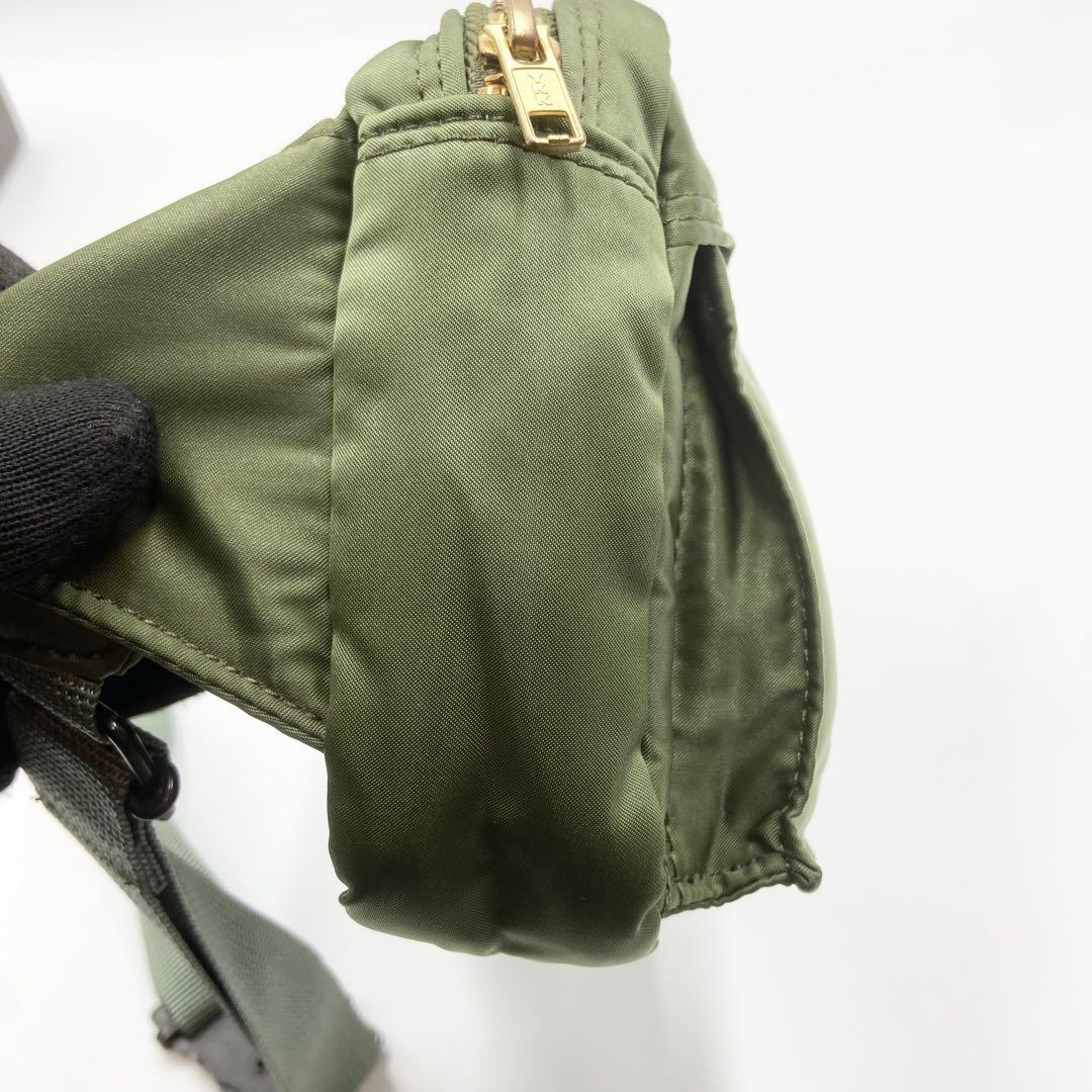 極美品　PORTER TANKER ポーター　タンカー　ウエストバッグ　グリーン