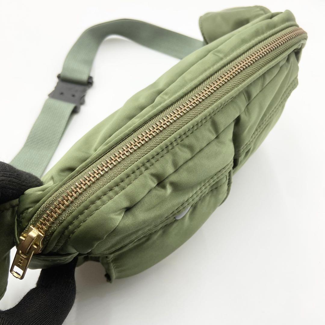 極美品　PORTER TANKER ポーター　タンカー　ウエストバッグ　グリーン