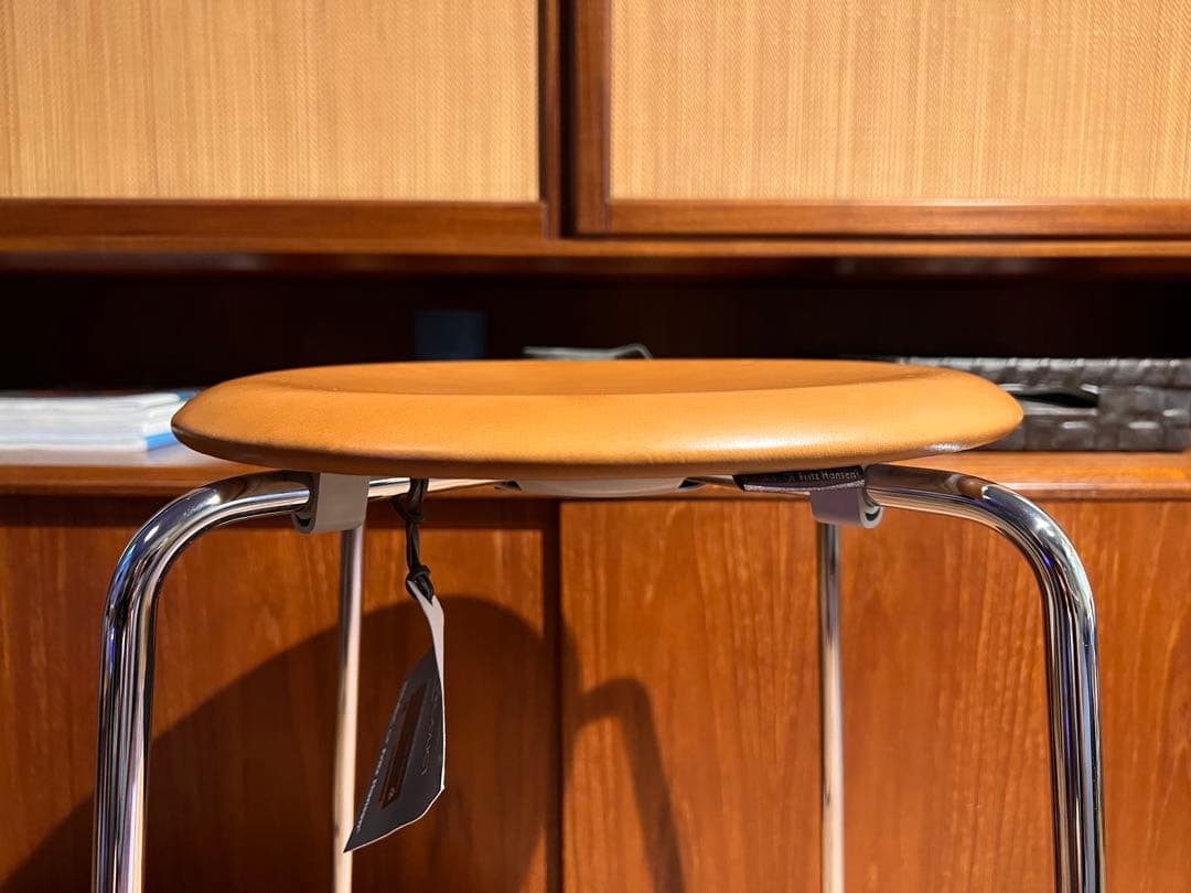 正規品 ドットスツール ワイルドレザーウォルナット/クローム脚【C】