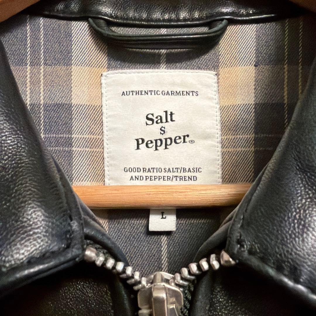 Salt & Pepper ブラックレザージャケット Lサイズ
