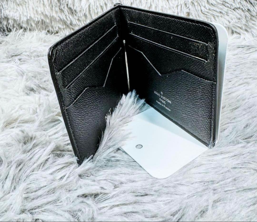 超美品　ルイヴィトン　ポルトフォイユ　パンス　タイガ　マネークリップ　紳士　黒