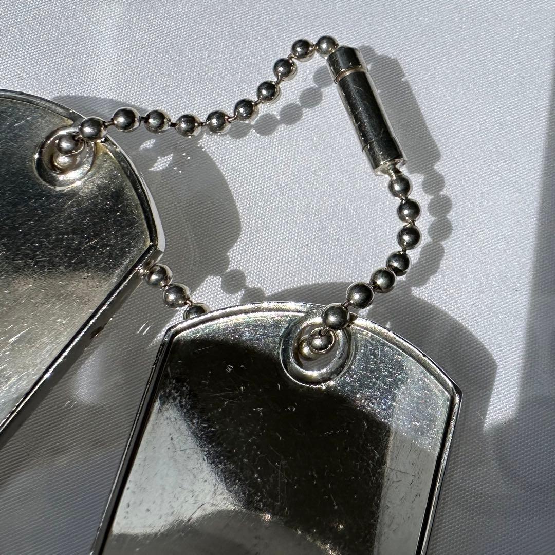 GUCCI グッチ　ドッグタグ　ロゴプレート　SV925キーホルダー　2プレート
